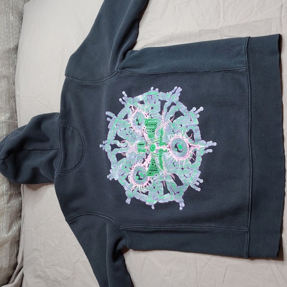 Bridger Bowl Slushy Slalom Hoodie Womens Size Large Black Cotton Heavyweight - Picture 3 of 11